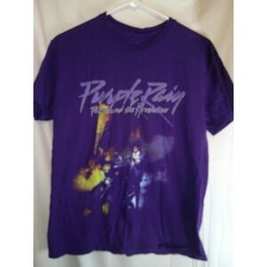 Prince Purple Rain T-Shirt Band Tee Music Graphic‎ Short Sleeve Medium